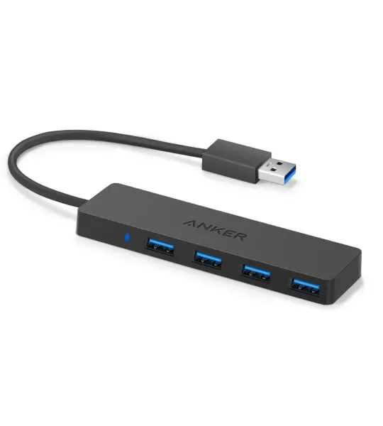 Anker 4-Port Ultra Slim USB 3.0 Data Hub 20cm – Black (A7516011)